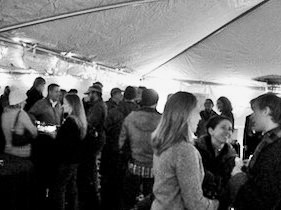 holiday party tent - bnw