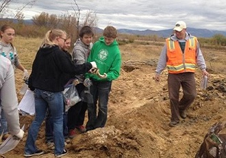 Digging soil pits in upper clark fork superfund ranch site
