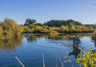 Fishing Clark Fork River near Modesty Creek