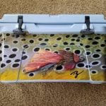 Yeti cooler with fish design