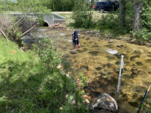 Measuring flows in Racetrack Creek